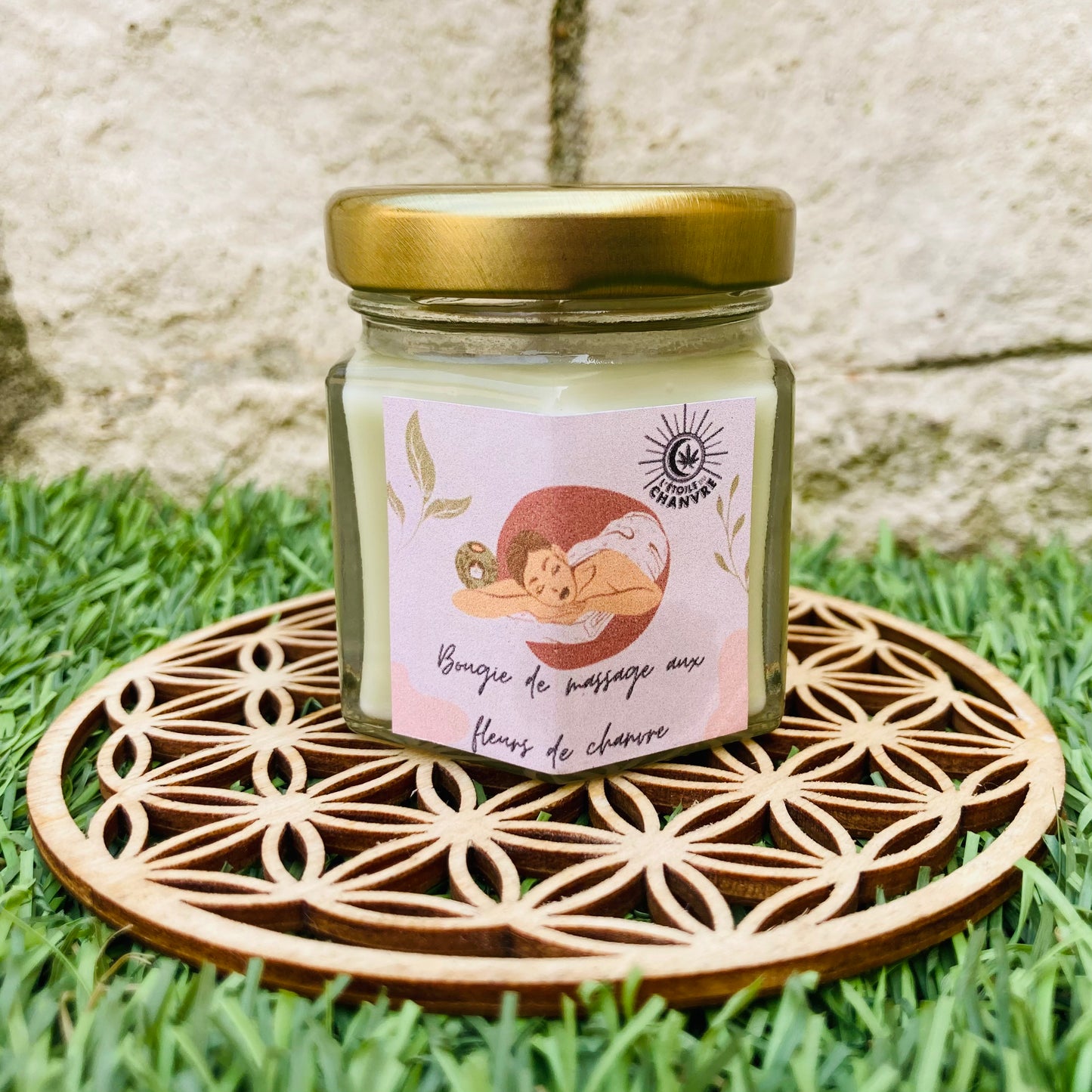 Bougie de massage au CBD - L'étoile de chanvre